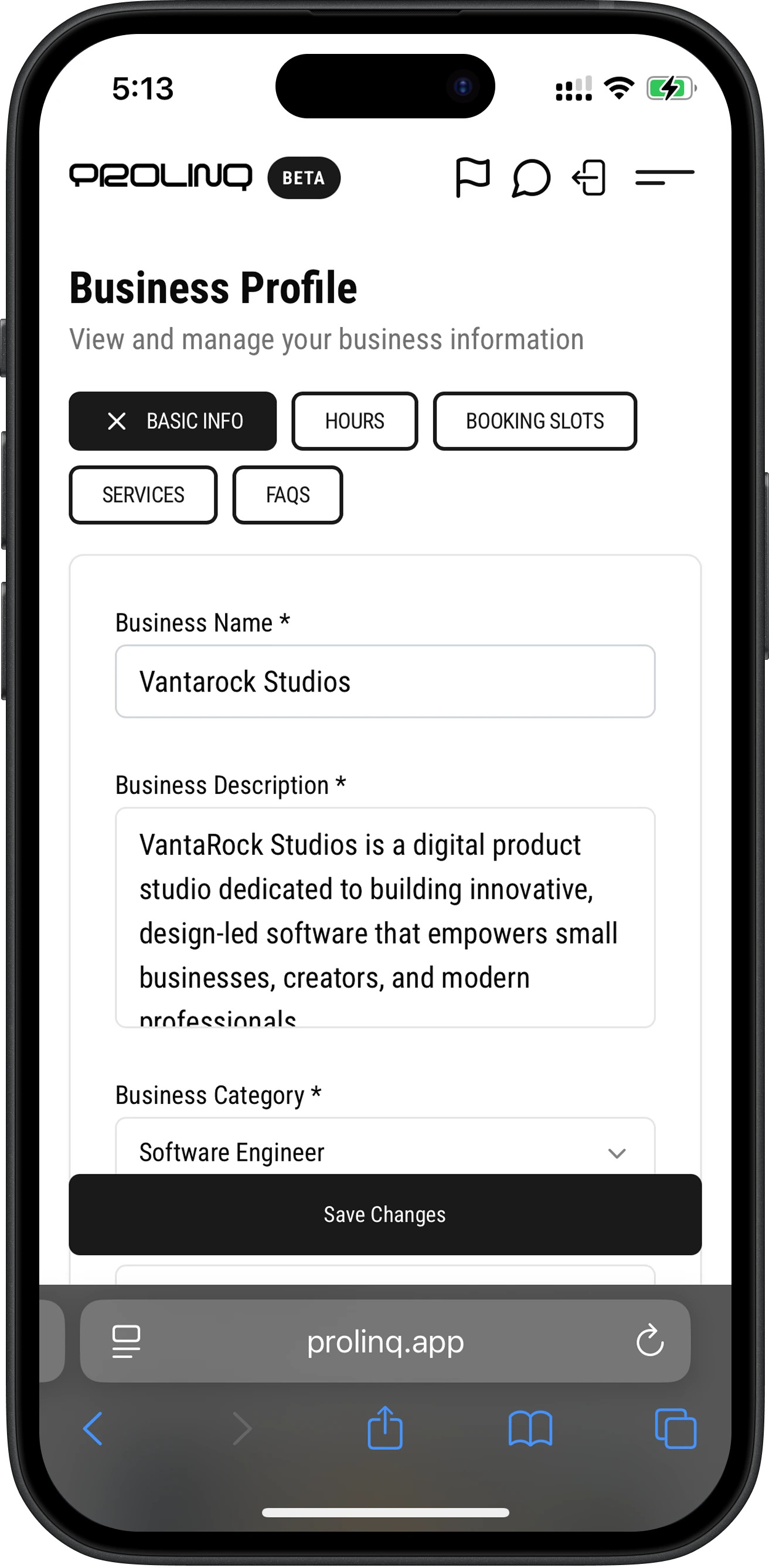 Upload your business information