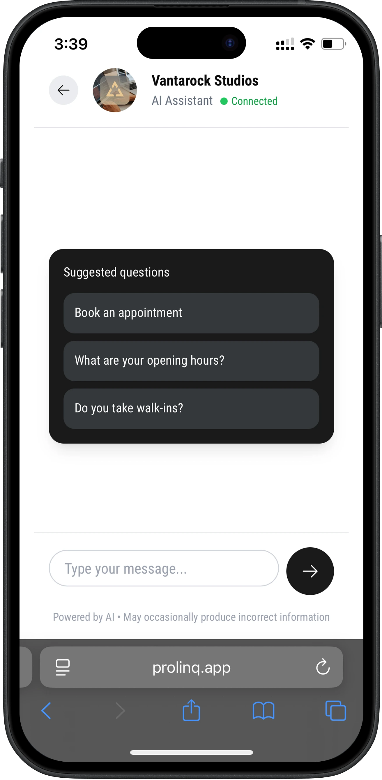 Start receiving messages and bookings